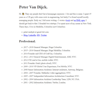 Tablet Screenshot of petervandijck.com